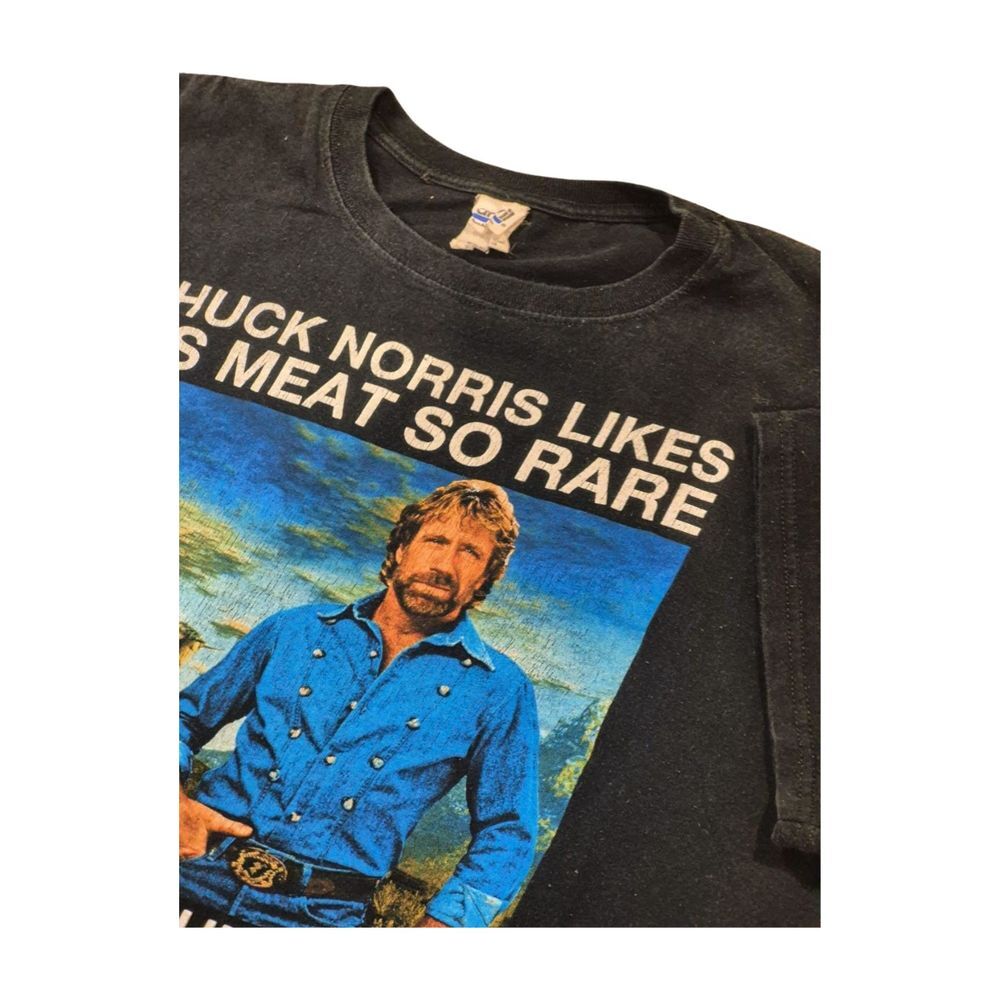 Chuck Norris Anvil Shirt Sleeve T-Shirt Meat So Rare Unicorns Adult 2XL‎
